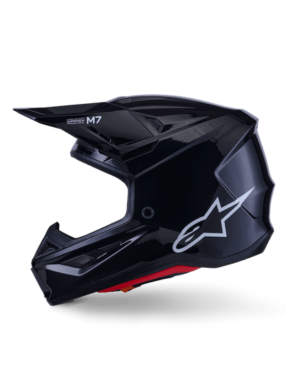 Alpinestars S‑M7 Solid Casco ECE 22.06 Negro Brillante - MxProStoreParts