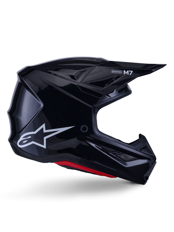 Alpinestars S‑M7 Solid Casco ECE 22.06 Negro Brillante - MxProStoreParts