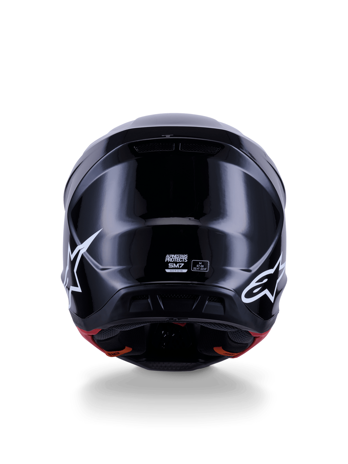Alpinestars S‑M7 Solid Casco ECE 22.06 Negro Brillante - MxProStoreParts