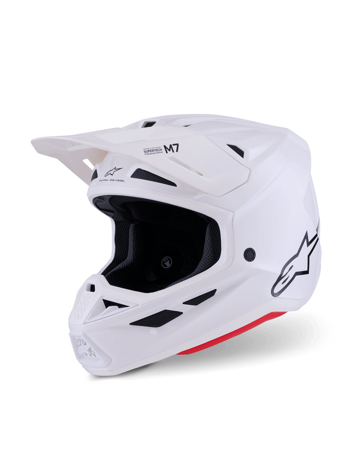 Alpinestars S-M7 Solid Off-Road Helmet Glossy White ECE 22.06 - MxProStoreParts
