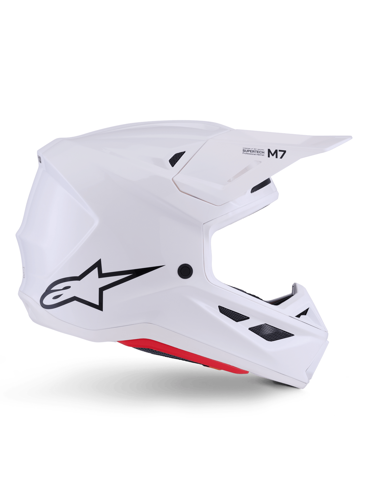 Alpinestars S-M7 Solid Off-Road Helmet Glossy White ECE 22.06 - MxProStoreParts