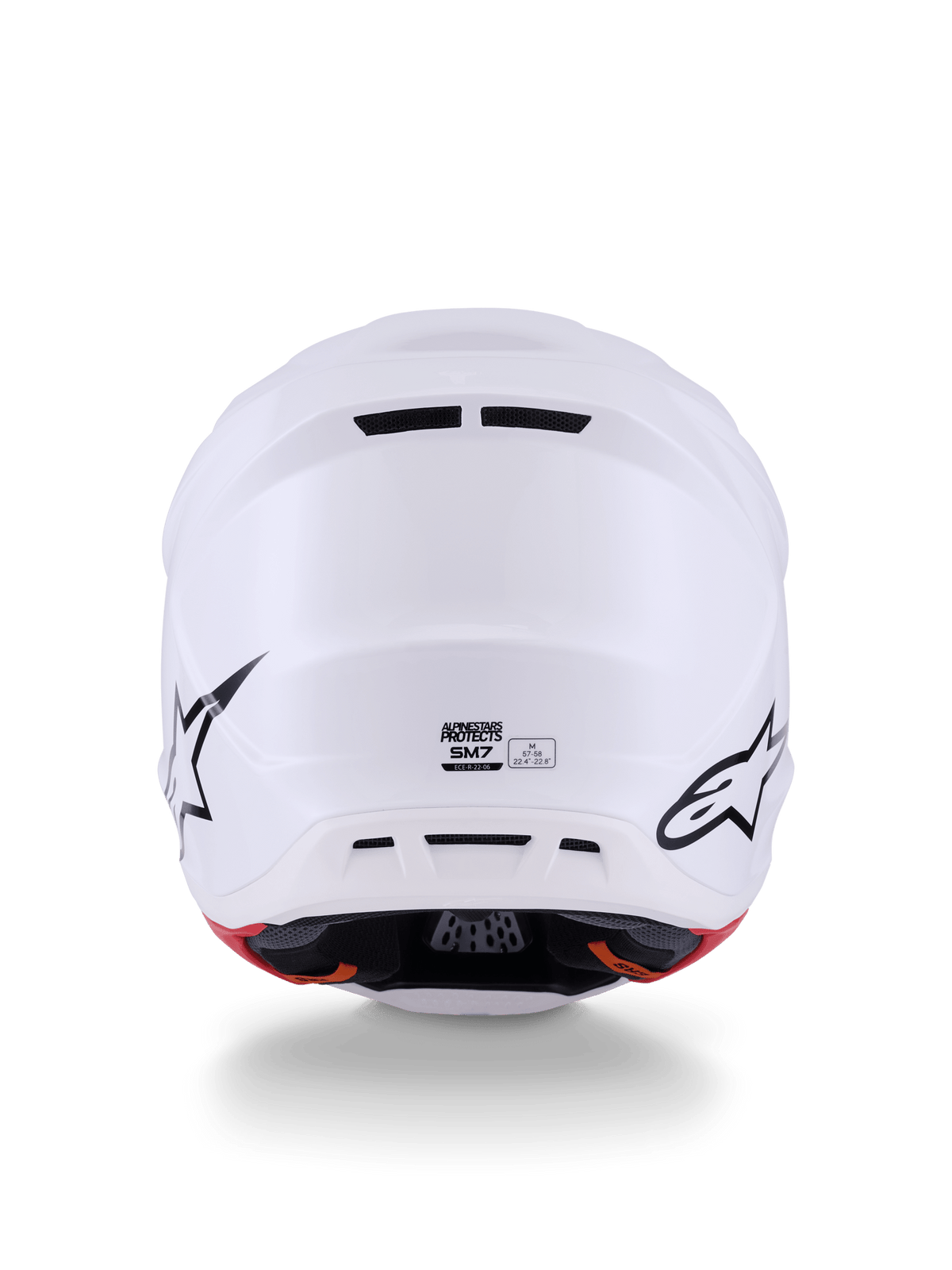 Alpinestars S-M7 Solid Off-Road Helmet Glossy White ECE 22.06 - MxProStoreParts