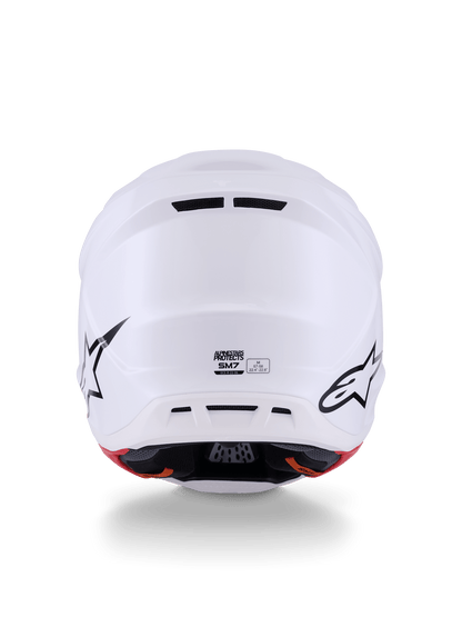 Alpinestars S-M7 Solid Off-Road Helmet Glossy White ECE 22.06 - MxProStoreParts