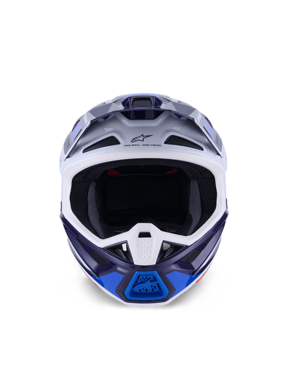 Alpinestars S-M7 Rise Casco Off-Road Aerodinámico Azul-Blanco Brillante - MxProStoreParts