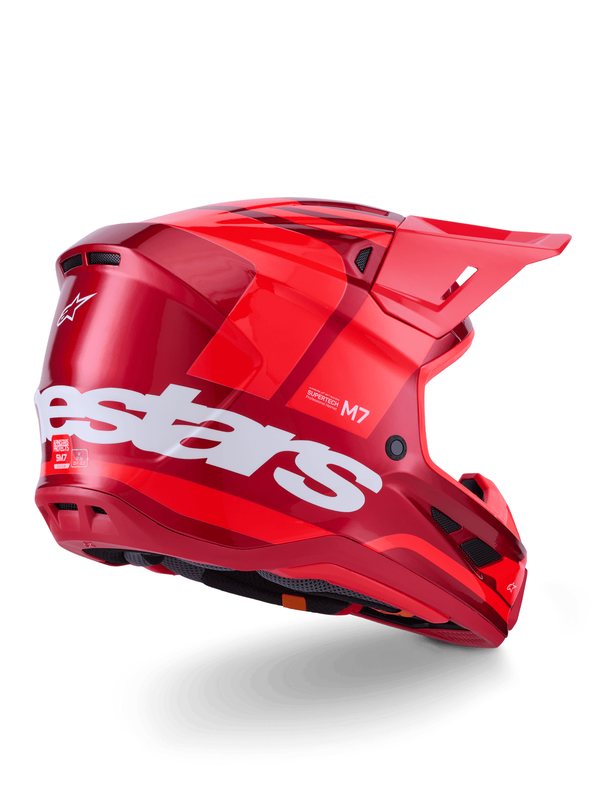 Alpinestars S-M7 Core Casco Off-Road ECE 22.06 Rojo Brillante - MxProStoreParts