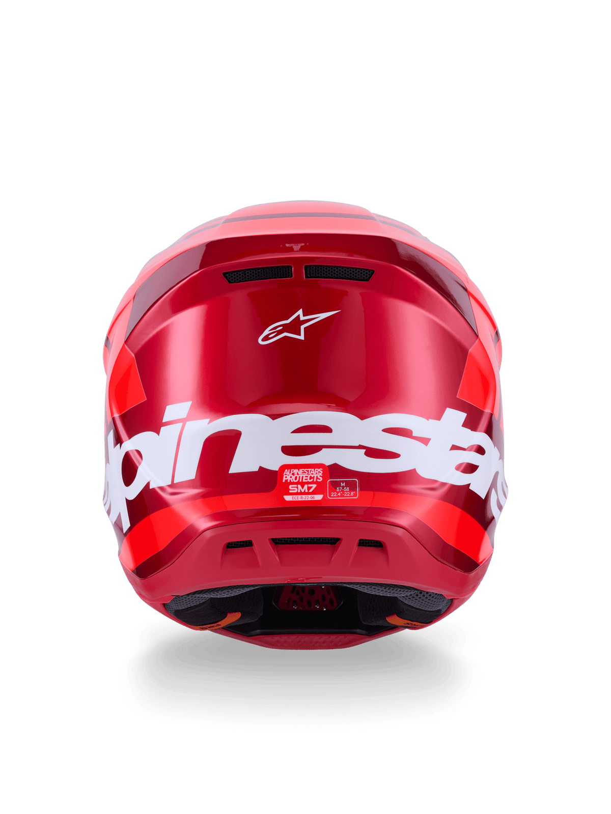 Alpinestars S-M7 Core Casco Off-Road ECE 22.06 Rojo Brillante - MxProStoreParts