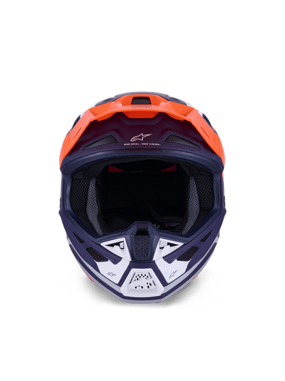 Alpinestars S-M7 Core Casque ECE 22.06 Orange Bleu Mat - MxProStoreParts