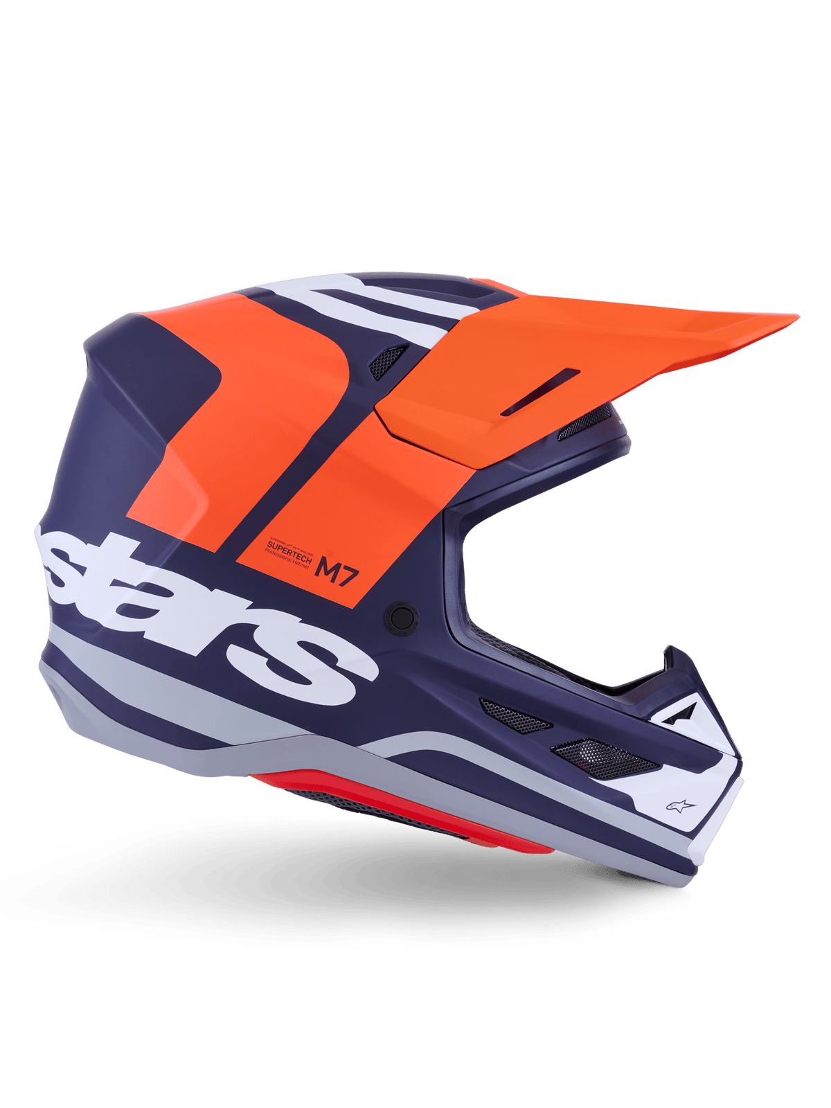 Alpinestars S-M7 Core Casque ECE 22.06 Orange Bleu Mat - MxProStoreParts