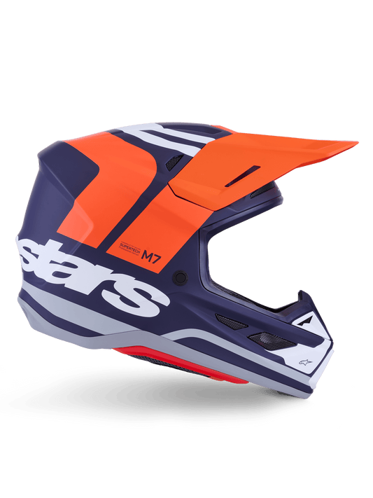 Alpinestars S-M7 Core Helmet ECE 22.06 Orange Blue Matte