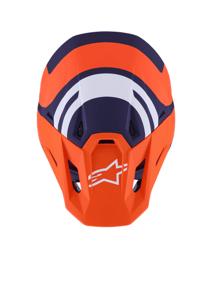 Alpinestars S-M7 Core Casque ECE 22.06 Orange Bleu Mat - MxProStoreParts