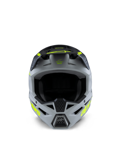 Alpinestars S-M3 Youth Helmet Radium Matte Grey Black Fluoro Yellow - MxProStoreParts