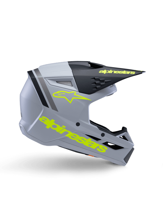 Alpinestars S-M3 Casque junior Radium Gris Noir Jaune Fluoro Mat