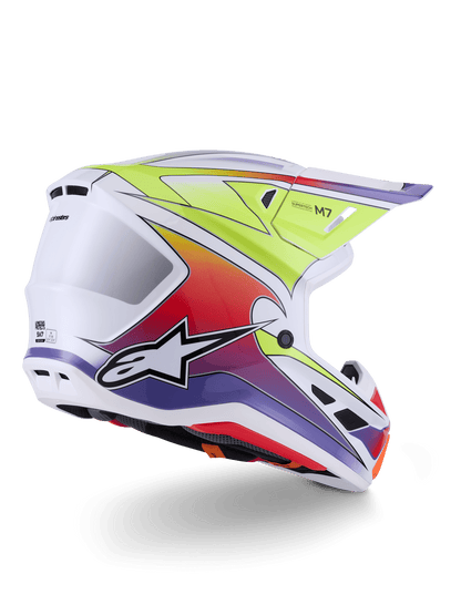 Alpinestars S-M7 Fuse Casque de Motocross ECE 22.06 Brillant - MxProStoreParts