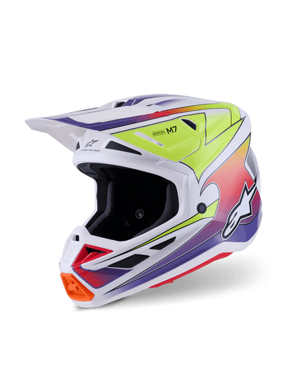 Alpinestars S-M7 Fuse Casque de Motocross ECE 22.06 Brillant - MxProStoreParts