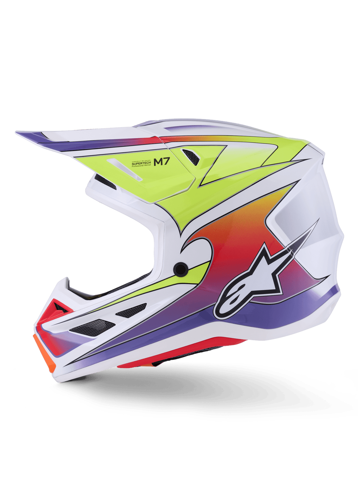 Alpinestars S-M7 Fuse Casque de Motocross ECE 22.06 Brillant - MxProStoreParts