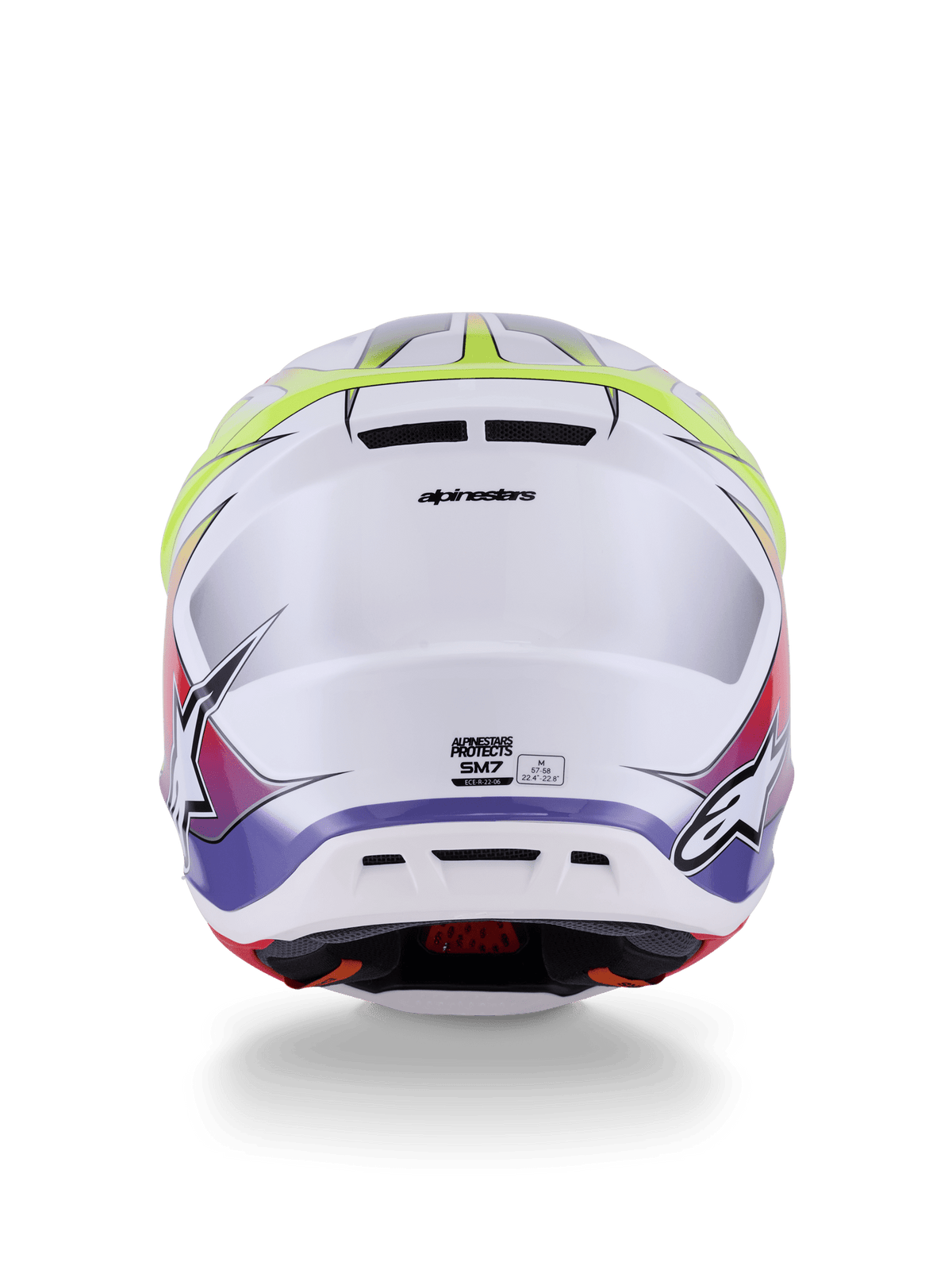 Alpinestars S-M7 Fuse Casque de Motocross ECE 22.06 Brillant - MxProStoreParts