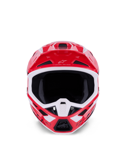 Alpinestars S‑M7 Deed Casco Integral ECE 22.06 Rojo-Negro-Blanco Brillante - MxProStoreParts