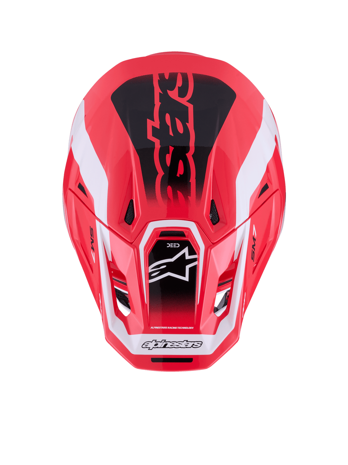 Alpinestars S‑M7 Deed Casco Integral ECE 22.06 Rojo-Negro-Blanco Brillante - MxProStoreParts