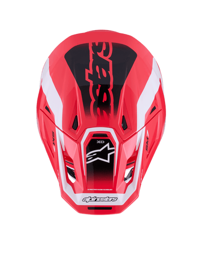 Alpinestars S‑M7 Deed Casco Integral ECE 22.06 Rojo-Negro-Blanco Brillante - MxProStoreParts