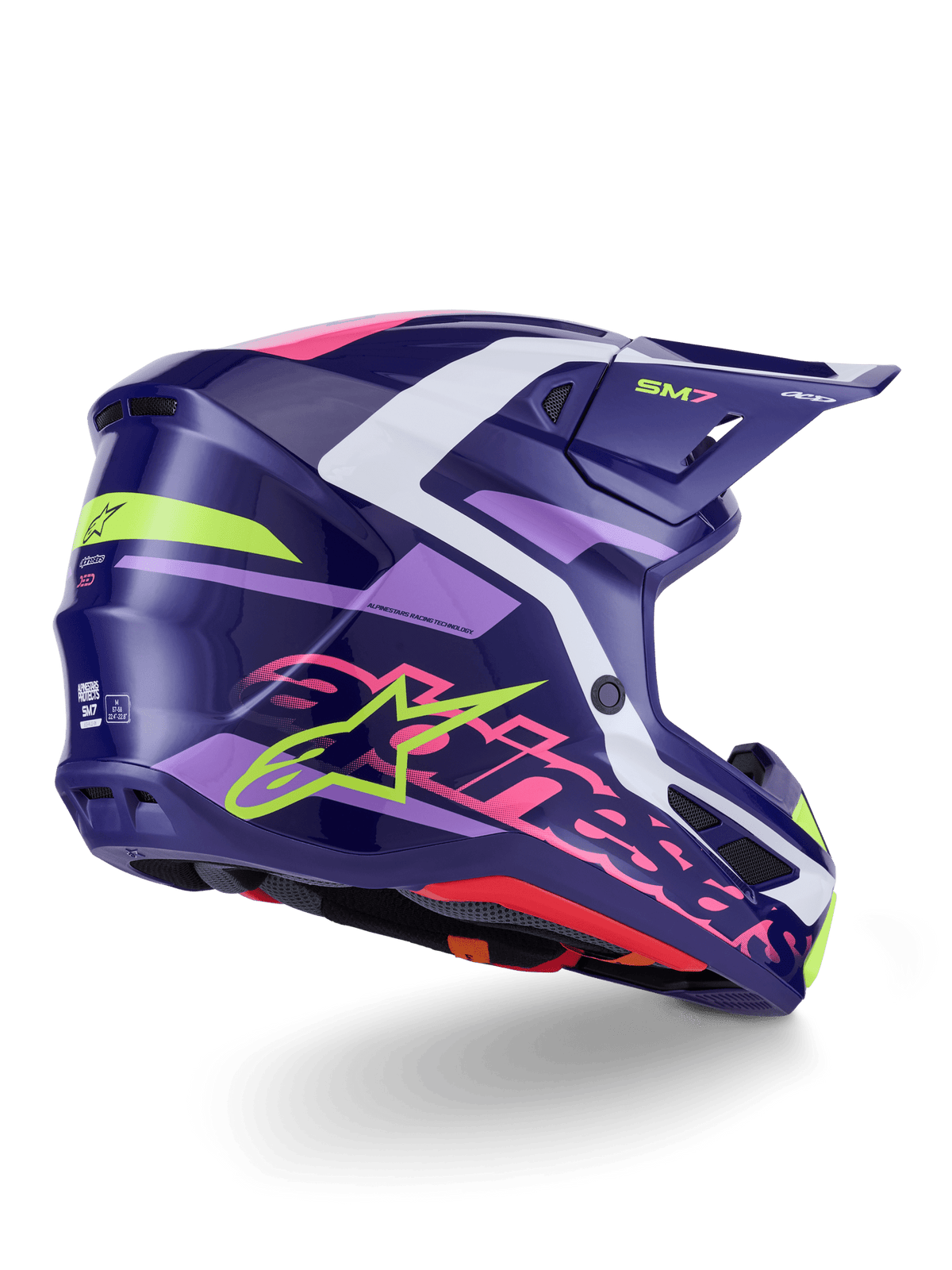 Alpinestars S-M7 Deed Casque Violet Rose Brillant ECE 22.06 - MxProStoreParts