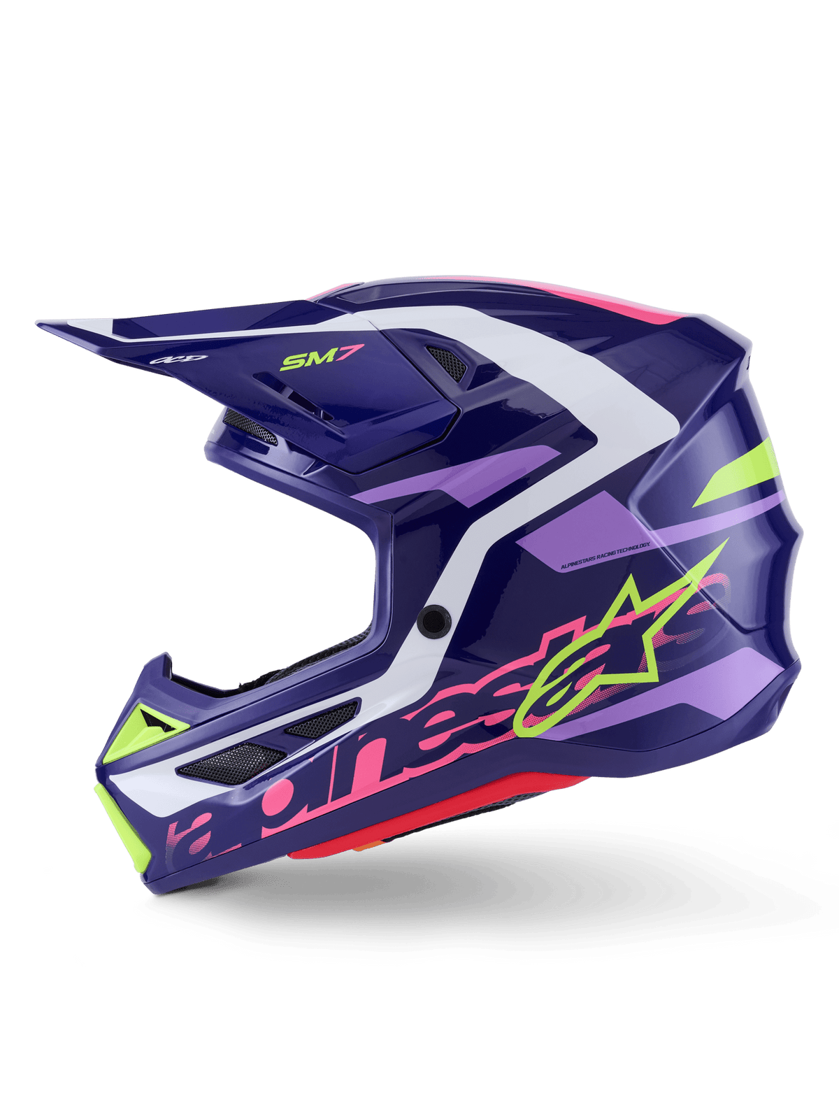 Alpinestars S-M7 Deed Casque Violet Rose Brillant ECE 22.06 - MxProStoreParts