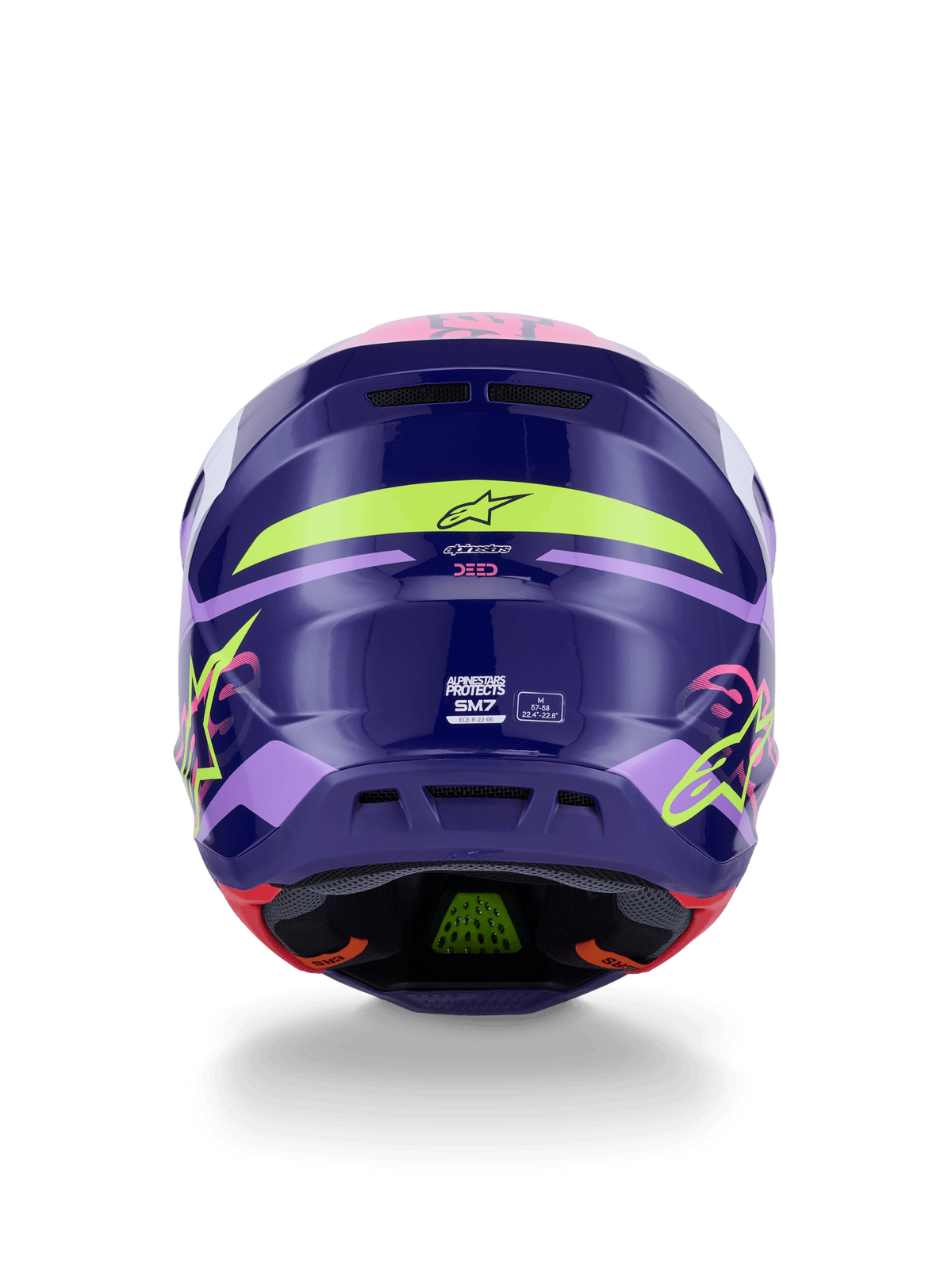 Alpinestars S-M7 Deed Casque Violet Rose Brillant ECE 22.06 - MxProStoreParts