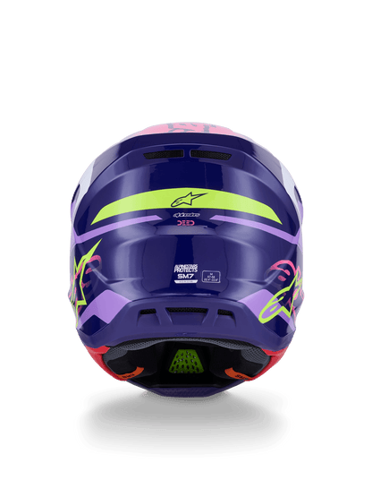 Alpinestars S-M7 Deed Casque Violet Rose Brillant ECE 22.06 - MxProStoreParts
