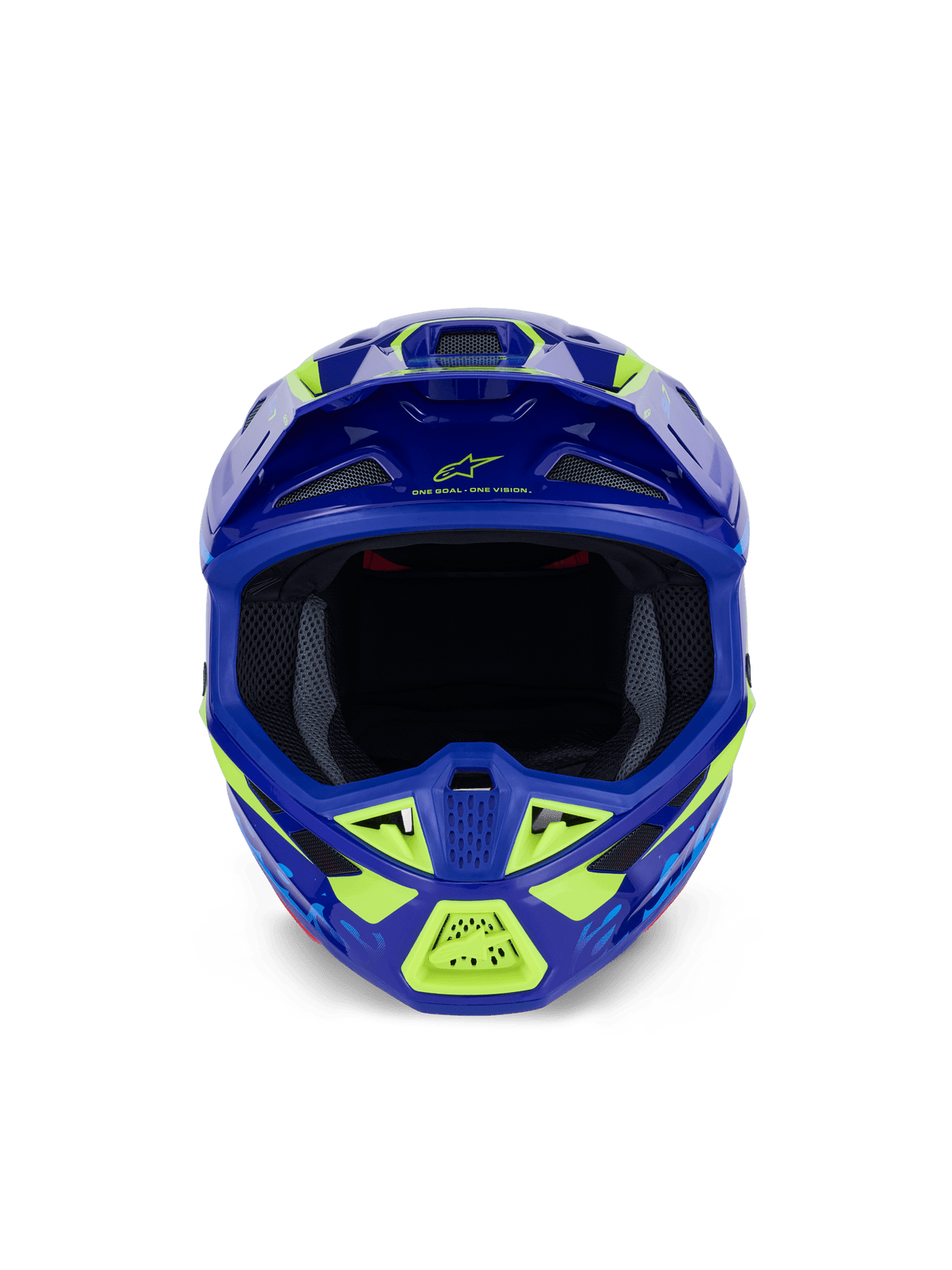 Alpinestars S-M7 Deed Helmet ECE 22.06 Blue Yellow Fluorescent Glossy - MxProStoreParts