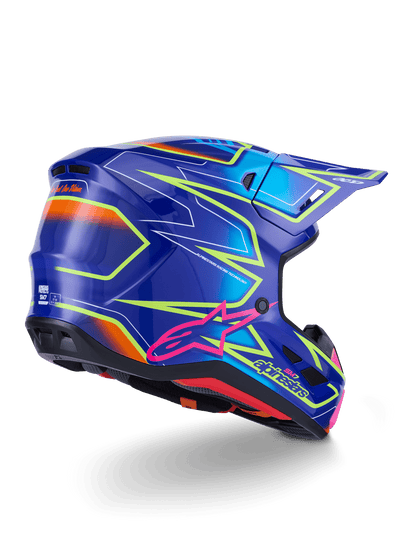 Alpinestars S-M7 Cast Casco brillante fluorescente con diseño aerodinámico - MxProStoreParts