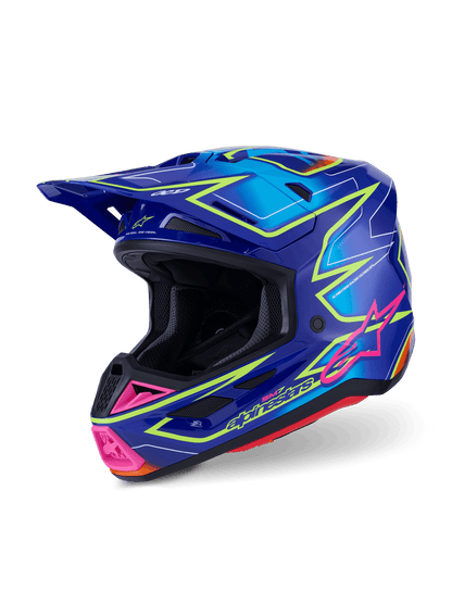Alpinestars S-M7 Cast Casco brillante fluorescente con diseño aerodinámico - MxProStoreParts