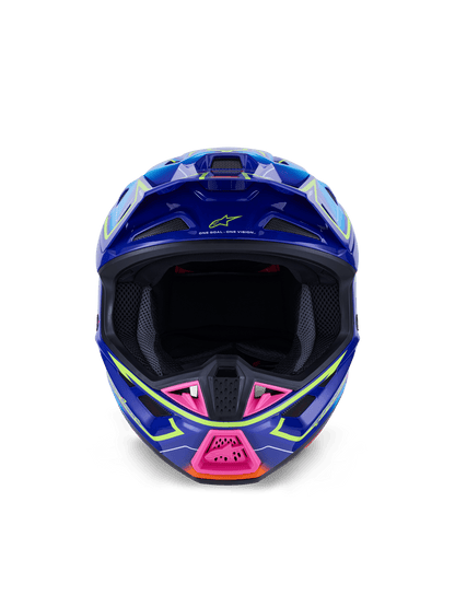 Alpinestars S-M7 Cast Casco brillante fluorescente con diseño aerodinámico - MxProStoreParts