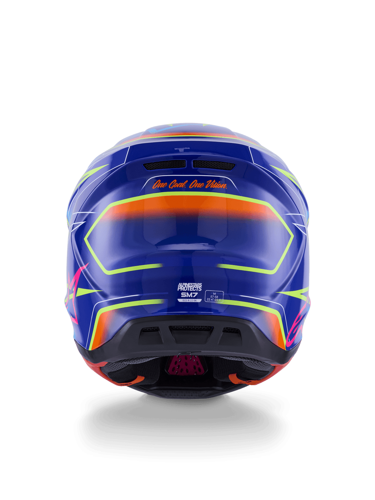 Alpinestars S-M7 Cast Casco brillante fluorescente con diseño aerodinámico - MxProStoreParts