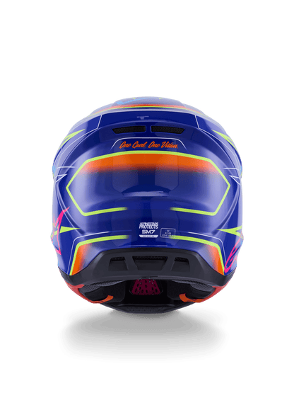Alpinestars S-M7 Cast Casco brillante fluorescente con diseño aerodinámico - MxProStoreParts