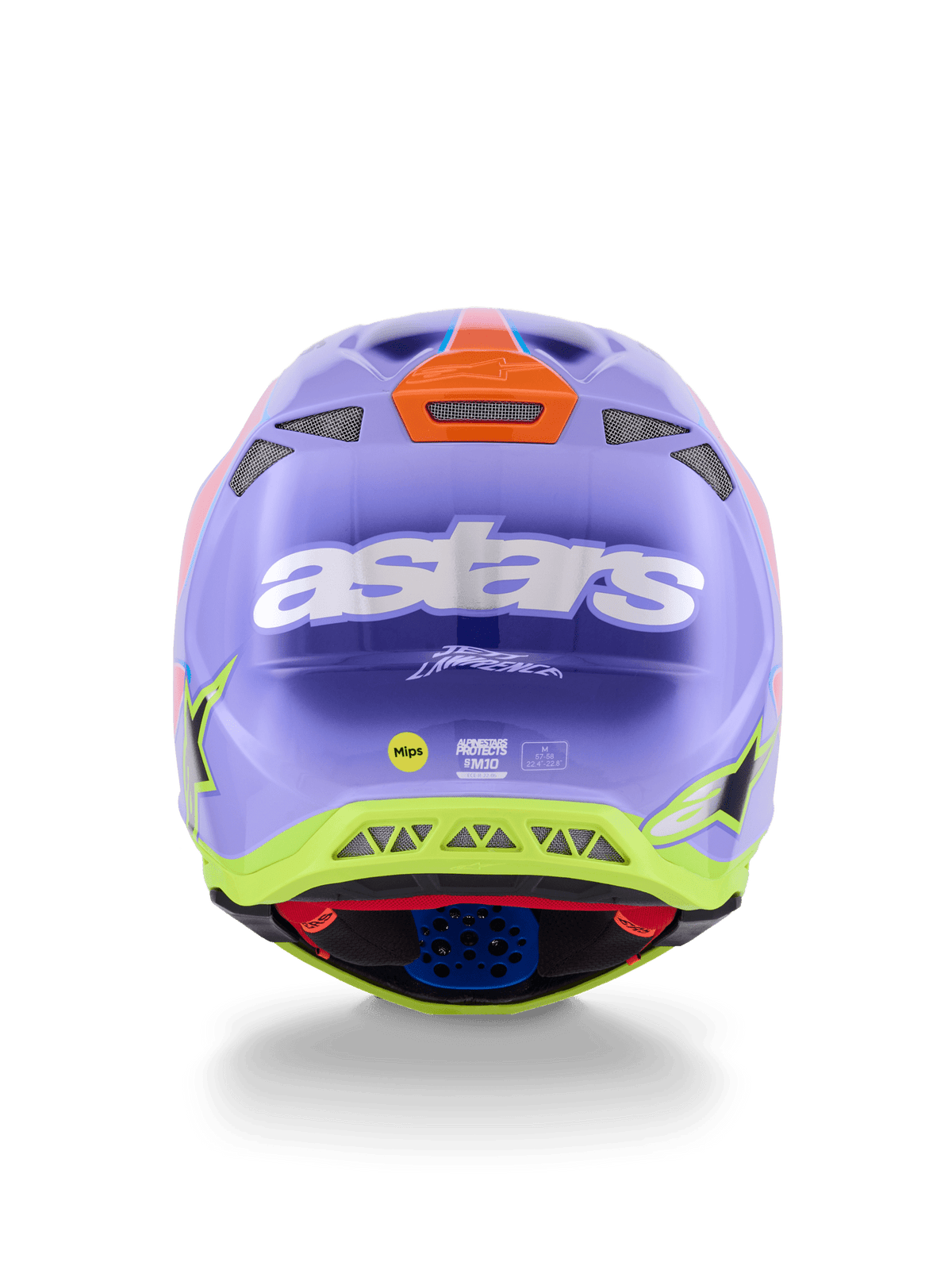 Alpinestars Supertech M10 Jett Lawrence Aerodynamic Purple-Pink-Yellow Helmet - MxProStoreParts