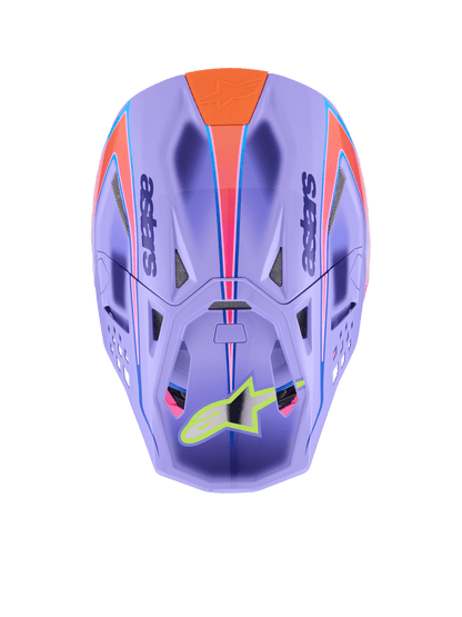 Alpinestars Supertech M10 Jett Lawrence Aerodynamic Purple-Pink-Yellow Helmet - MxProStoreParts