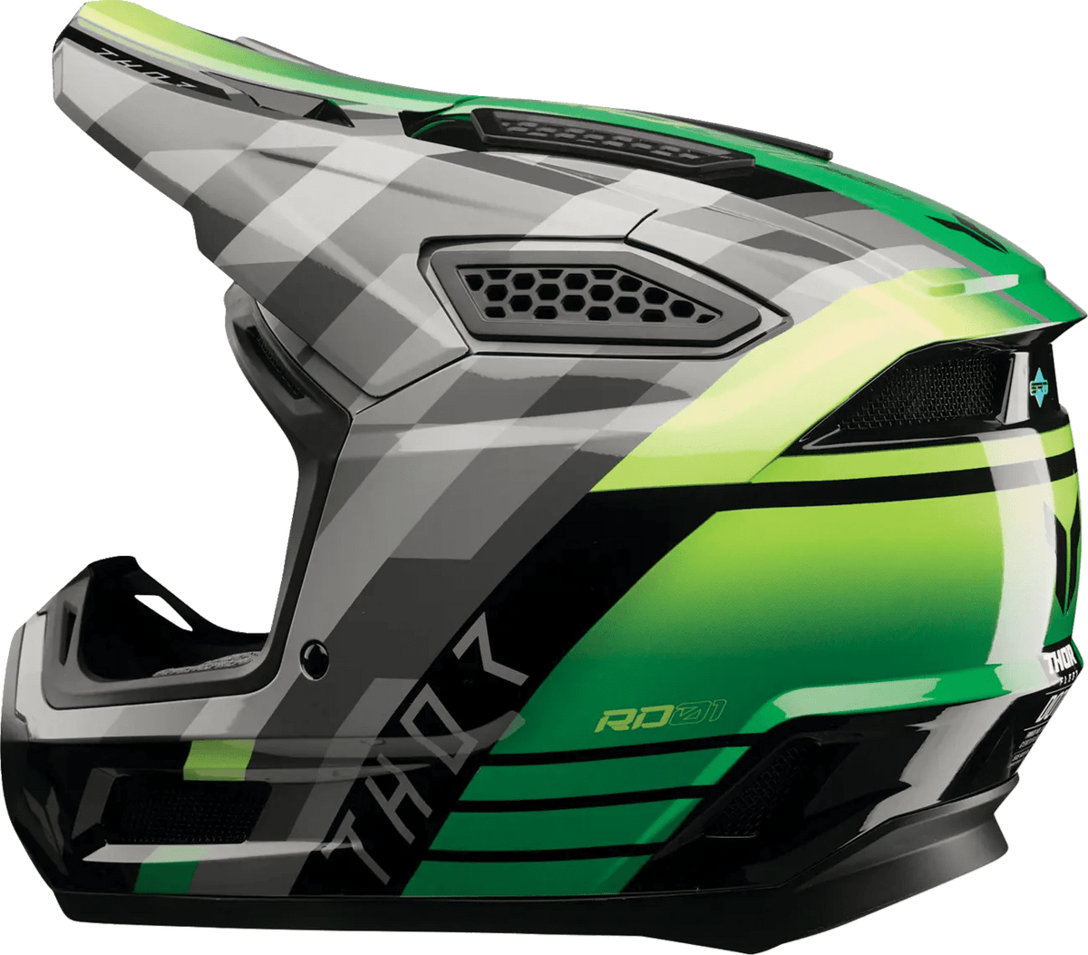 THOR Fleet Camber casque cross – Noir/Vert - MxProStoreParts