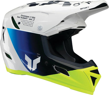 THOR Reflex Sport Strike MIPS casco de cross – Azul/Blanco/Amarillo flúor brillante - MxProStoreParts