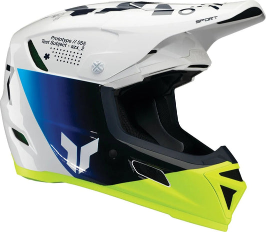 THOR Reflex Sport Strike MIPS casque cross – Bleu/Blanc/Jaune fluorescent brillant