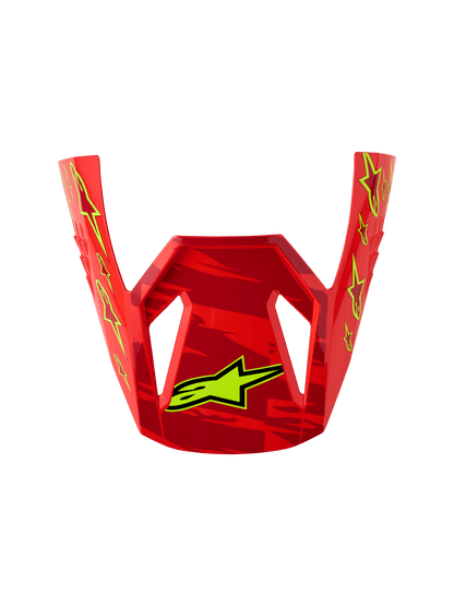 Alpinestars SM3 Jeune Falcon Vizier Rouge Fluo Blanc Bleu Jaune Fluo Brillant Taille Unique - MxProStoreParts