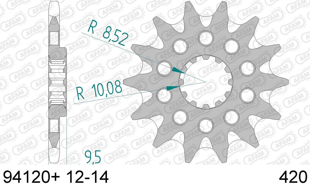 AFAM Pignon avant 13 dents en acier avec rainure de boue pour KTM SX 60 98-00 & SX 65 01-23 & Husqvarna CR 65 11-13 & TC 65 17-23 - MxProStoreParts