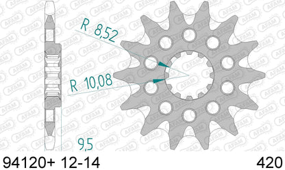 AFAM Pignon avant 13 dents en acier avec rainure de boue pour KTM SX 60 98-00 & SX 65 01-23 & Husqvarna CR 65 11-13 & TC 65 17-23 - MxProStoreParts