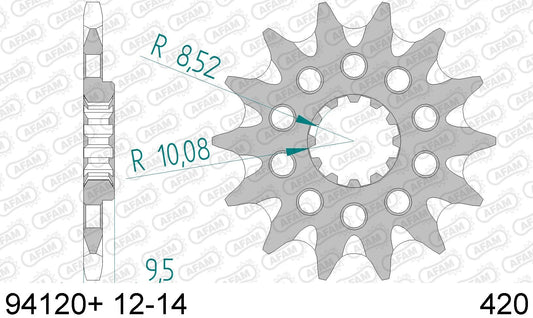 AFAM Pignon avant 13 dents en acier avec rainure de boue pour KTM SX 60 98-00 & SX 65 01-23 & Husqvarna CR 65 11-13 & TC 65 17-23