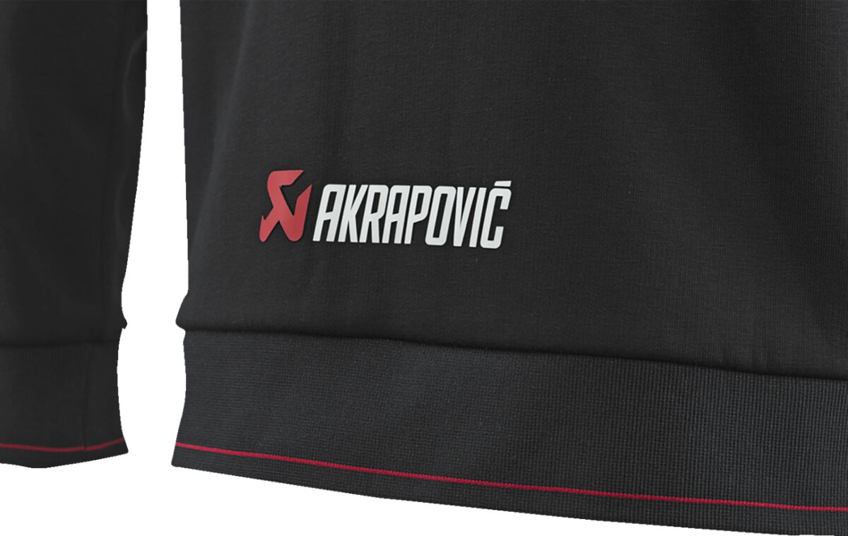 AKRAPOVIC Corpo damesvest met capuchon zwart maat S - MxProStoreParts