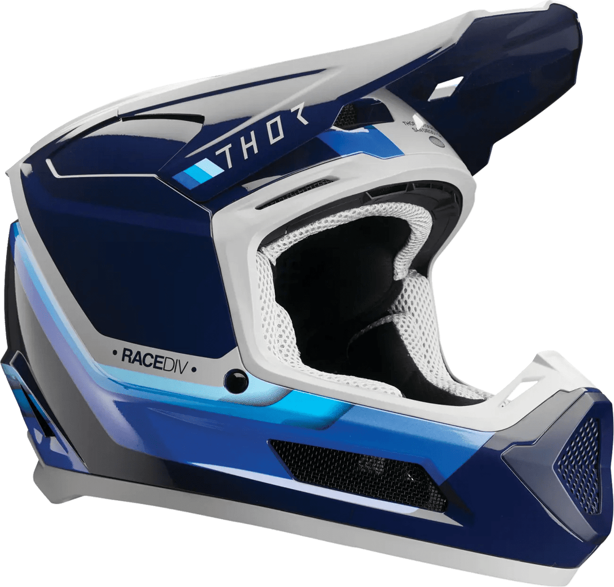 THOR Fleet Defy casco de cross juvenil – Negro/Azul/Gris - MxProStoreParts