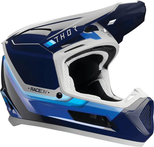 Casque cross pour jeunes THOR Fleet Defy – Noir/Bleu/Gris
