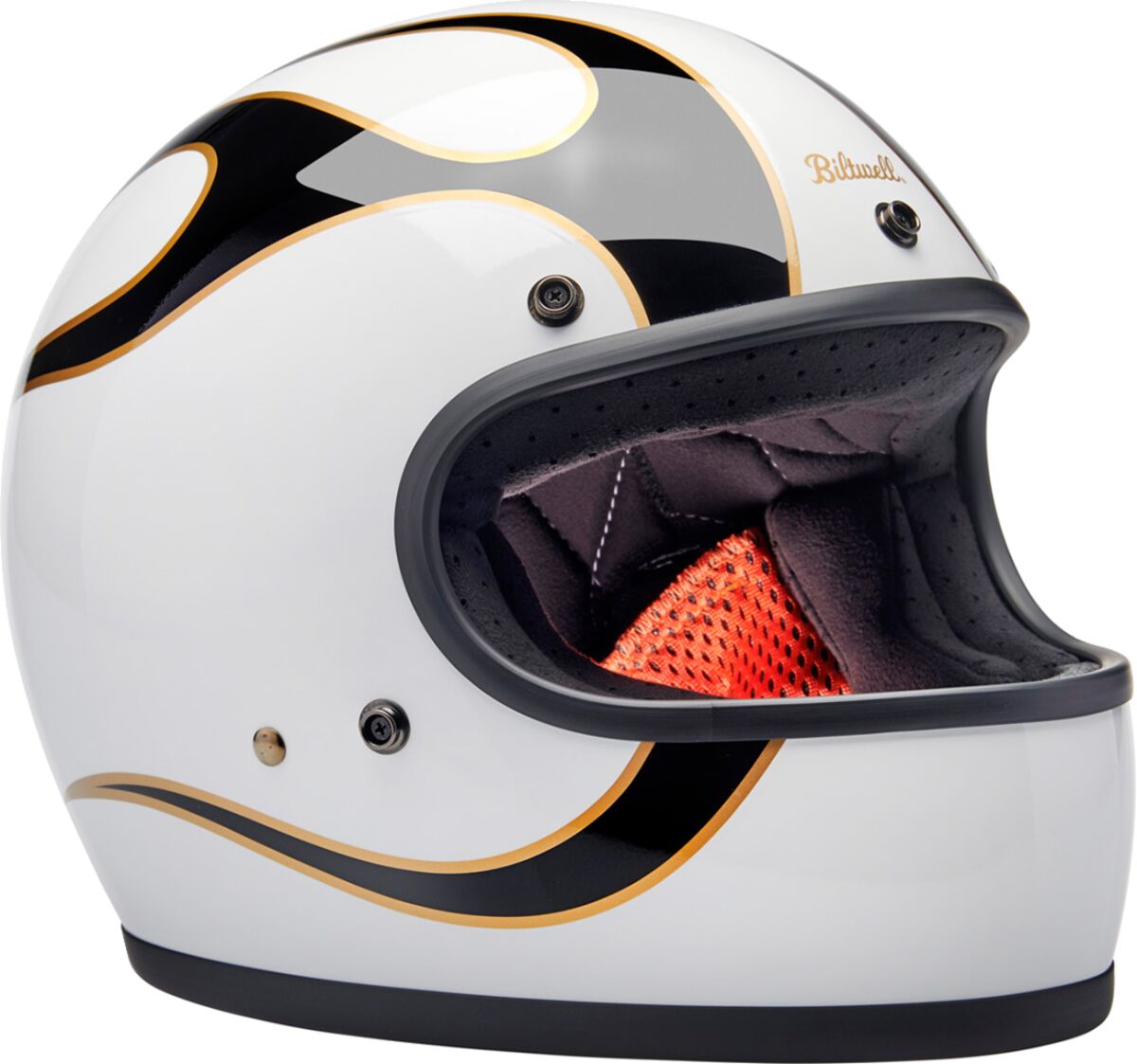 HELMET GRINGO GLOSS WHITE/BLAC HELMET GRINGO W/B FLAM SM - MxProStoreParts