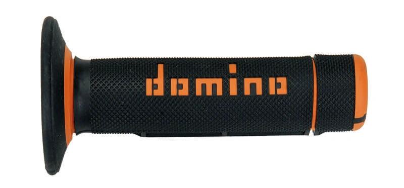 Poignées Domino Waffle X-treme Noir / Orange - MxProStoreParts