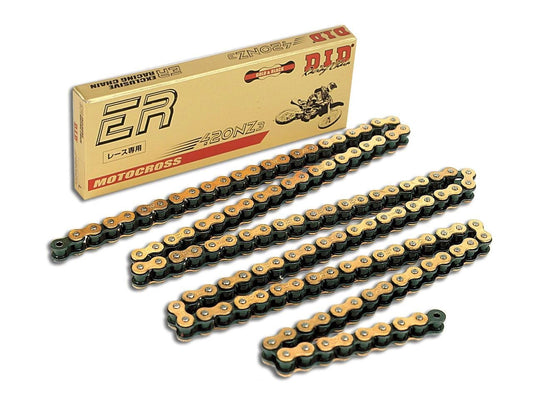 DID Chain 420 NZ por 130 eslabones Oro + Clip