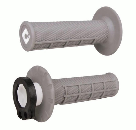 ODI V2 Half-Waffle Lock-On poignées de guidon – Gris Soft – Édition Limitée – Adapté aux moteurs 2 et 4 temps