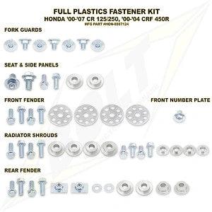 Bolt Kit de vis plastique complet Honda CR 125R/250R 00-07 et CRF 450R 02-04 - MxProStoreParts
